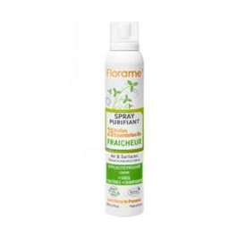 FLORAME Spray Purifiant d'Ambiance Bio Frescura 180 ml - Certifié COSMEBIO - Purifie l'air avec 28 Huiles Essentielles (Eucalyptus, Menthe, Romarin)
