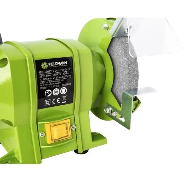 Fieldmann Ponceuse d'établi FDSB 200251-E, 250 W, 230 V, 2960 tr/min, avec disques 150 mm et 200 mm, pour ponçage à sec et humide Fieldmann Ponceuse d'établi FDSB 200251-E, 250 W, 230 V, 2960 tr/min, avec disques 150 mm et 200 mm, pour ponçage à sec et humide