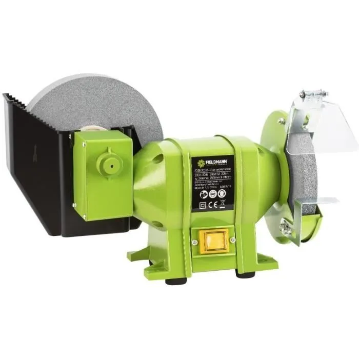 Fieldmann Ponceuse d'établi FDSB 200251-E, 250 W, 230 V, 2960 tr/min, avec disques 150 mm et 200 mm, pour ponçage à sec et humide Fieldmann Ponceuse d'établi FDSB 200251-E, 250 W, 230 V, 2960 tr/min, avec disques 150 mm et 200 mm, pour ponçage à sec et humide