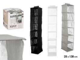 Kipit Organisateur d'Armoire 6 Compartiments Tissu et Carton 28x25x26 cm (Set de 24)
