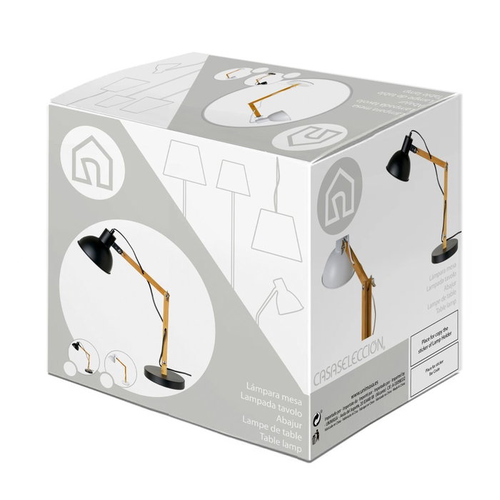 BigBuy Home Lampe de bureau Blanc Naturel