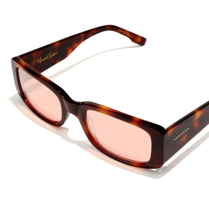 Hawkers Lunettes de Soleil Rectangulaires X Manuel Turizo #linda Havana Acétate UV400