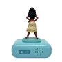 LEXIBOOK Réveil Lumineur 3D Vaiana Moana Disney avec Lumières Nocturnes, Mélodies, Alarme et Affichage LCD