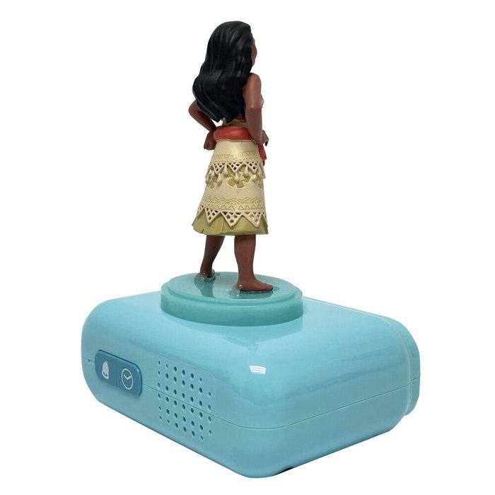 LEXIBOOK Réveil Lumineur 3D Vaiana Moana Disney avec Lumières Nocturnes, Mélodies, Alarme et Affichage LCD