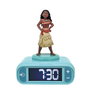 LEXIBOOK Réveil Lumineur 3D Vaiana Moana Disney avec Lumières Nocturnes, Mélodies, Alarme et Affichage LCD