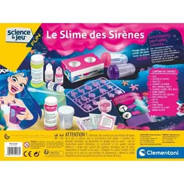 Clementoni - Science & Jeu - Kit scientifique pour fabriquer du slime sirène - Jouet créatif et éducatif pour enfants dès 8 ans