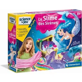 Clementoni - Science & Jeu - Kit scientifique pour fabriquer du slime sirène - Jouet créatif et éducatif pour enfants dès 8 ans