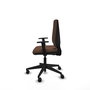 Chaise Elche Contact permament de base Tissu Marron foncé Base pyramidale noire Accoudoir 1D Sans appui-tête Roulettes 65mm nylon