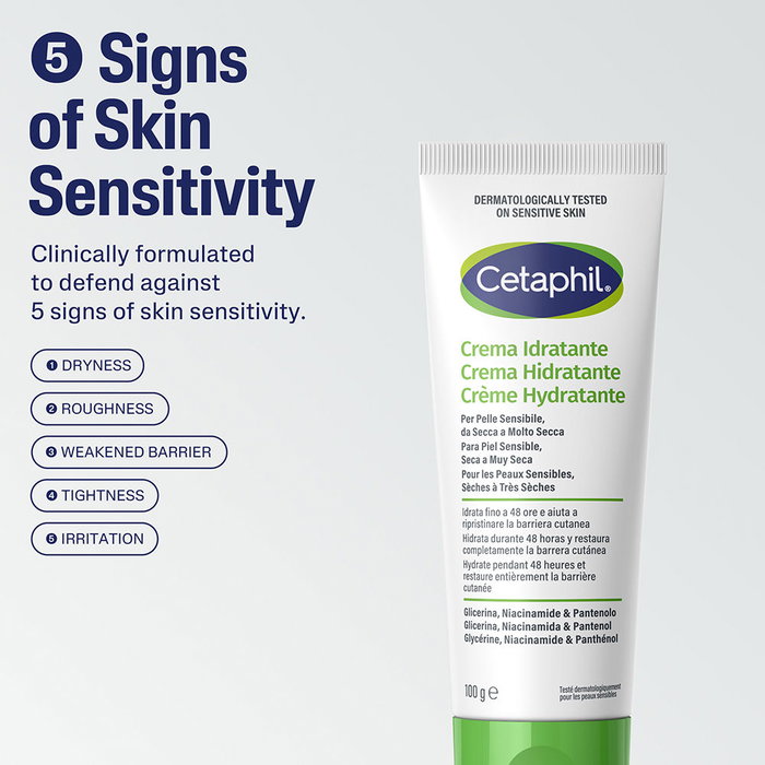 Cetaphil Crème Hydratante Visage et Corps 100g – Peaux Sensibles et Très Sèches – Niacinamide Panthénol Cetaphil Crème Hydratante Visage et Corps 100g – Peaux Sensibles et Très Sèches – Niacinamide Panthénol