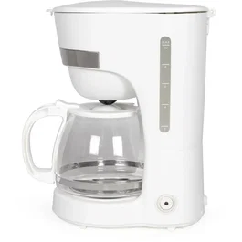 Livoo DOD200W Cafetière électrique 750 W 1.25 L (10-12 tasses) Blanche - Porte-filtre amovible, système anti-gouttes, maintien au chaud