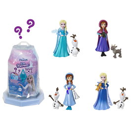 Mattel Ice Reveal Frozen - Minis Squishy Ice avec poupées surprises Anna, Elsa, Olaf ou Sven - 6 surprises - Version FR/EN - Dès 3 ans