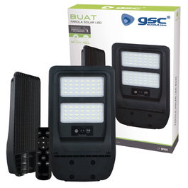 GSC Evolution Farole solaire LED Buat, 7W, 6500K, IP65, Negro