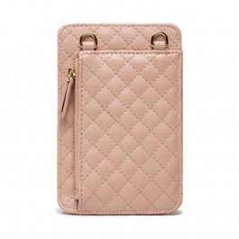 Guess Pochette téléphone en cuir synthétique et textile rose pour femmes