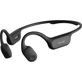 D-Jix Triton 600 - Écouteurs à conduction osseuse sans fil Bluetooth MP3, mémoire 32 Go, autonomie 15h, résistance IP68, micro avec réduction de bruit, 26 g, noir