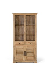 GINER Y COLOMER Bibliothèque en bois de manguier naturel sculptée à la main
