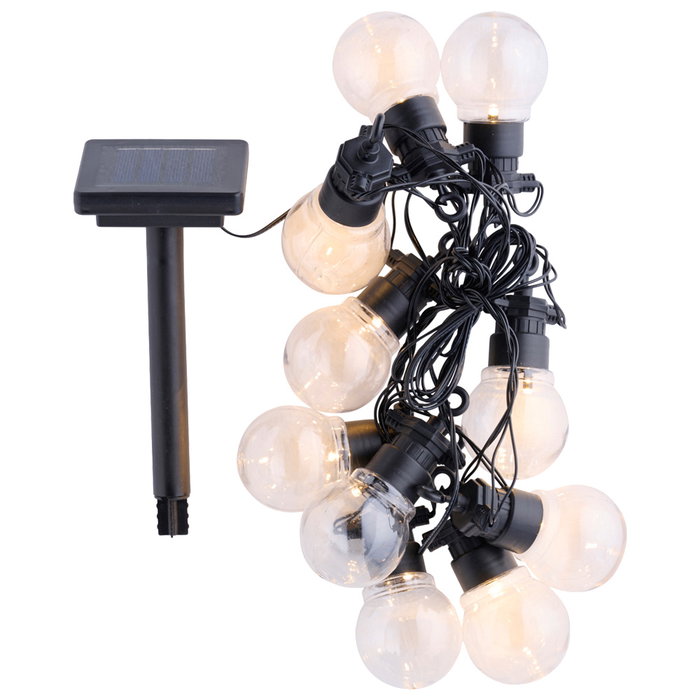 Outfit Guirlande LED solaire 10 lumières blanc chaud 4 m Outfit Guirlande LED solaire 10 lumières blanc chaud 4 m