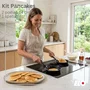 ELO Set de 2 mini-crêpières Ø 14 cm avec revêtement céramique ELODUR® sans PFAS et spatule en bois - Pour pancakes, blinis et œufs au plat