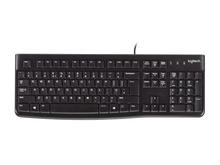 Logitech K120 - Clavier USB pour PC, résistant aux éclaboussures, robuste et silencieux, layout US (QWERTY) Logitech K120 - Clavier USB pour PC, résistant aux éclaboussures, robuste et silencieux, layout US (QWERTY)