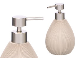 Berilo Dosificateur Ovale Gris Rayures 10x17x10 cm (Set de 12)