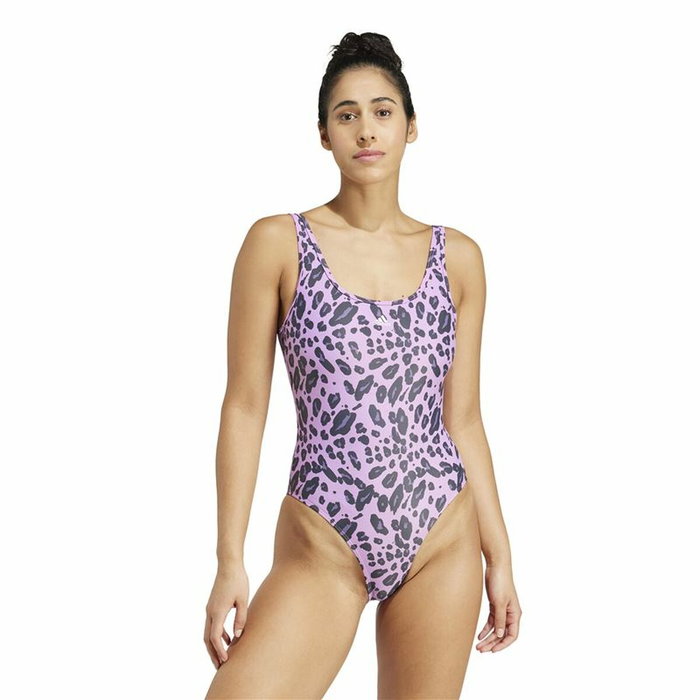Maillot de bain femme Adidas Essentials Animal Print Rose