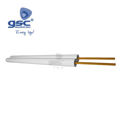 GSC Evolution Rouleau 100M câble parallèle audio PVC (2x1.5mm) Blanco GSC Evolution Rouleau 100M câble parallèle audio PVC (2x1.5mm) Blanco