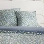 Today Parure de lit Sunshine - Housse de couette 220x240 cm et taies 63x63 cm - Coton imprimé floral bleu - Pour lit 2 personnes