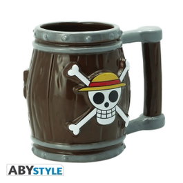 Abystyle Taza 3D One Piece Jolly Roger Logo Barril