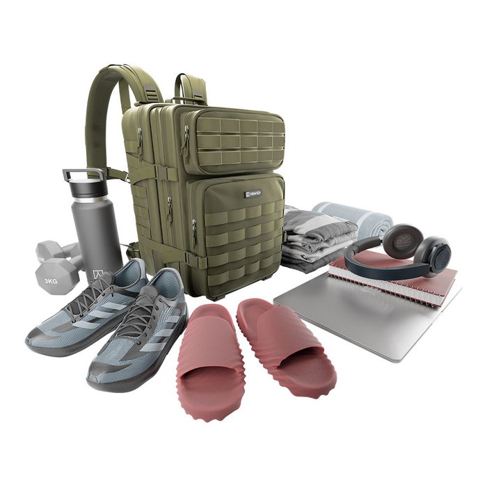 Numada Mochila táctica militar Force B500, 50 L, Verde