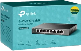TP-Link TL-SG108S Switch Gigabit 8 ports, boîtier métallique, noir, Plug & Play