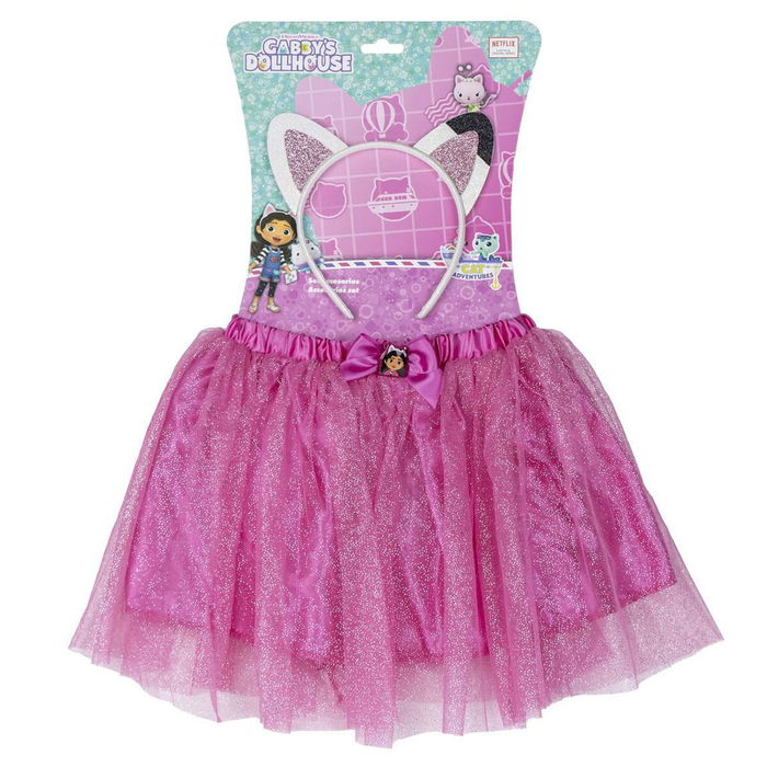 Jupe Gabby's Dollhouse Rose Serre-tête Tutu 2 Pièces