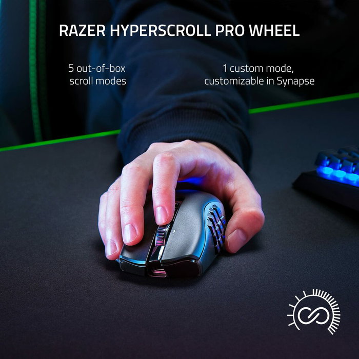 Razer Souris sans fil Naga V2 Pro (RZ01-04400100-R3G1) - Noir