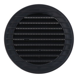 Edm Rejilla ventilación redonda empotrable con mosquitera ø100mm abs gris antracita