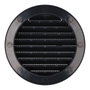 Edm Grille de ventilation ronde encastrable avec moustiquaire ABS Ø100mm gris antracite