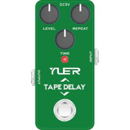 YUER Tape Delay Pédale d'Effets de Retard Analogique/Digital avec Signal Brut et Echo Classique
