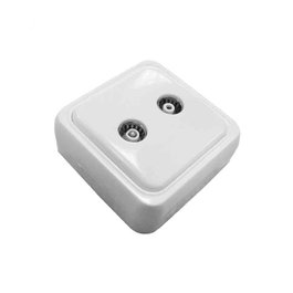 Edm Base TV et radio de surface Onsen, blanc, polipropylène, 65 x 30 x 65 mm