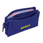 SAFTA Pochette triple F.C. Barcelona 25/26 avec trois compartiments à fermeture éclair - Dimensions 22 x盘12 x 3 cm