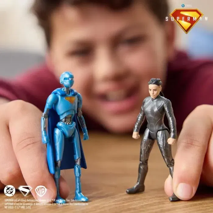 Spinmaster Multipack de 5 Figurines Articulées 8 cm du Film Superman - Coffret Superman, Ultraman, Mr Terrific, Robot #4 et l'Ingénieure - À Partir de 4 Ans