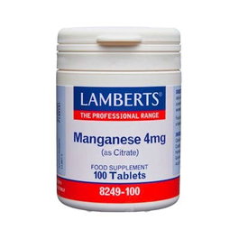 Lamberts Manganeso Citrato 4 mg - 100 Gélules Complément Alimentaire