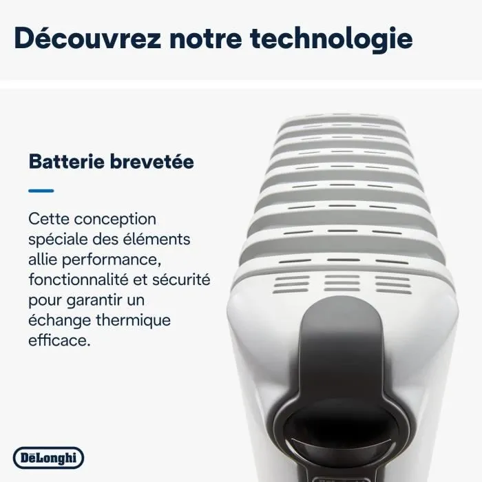 Delonghi TRRS0920 Radiateur bain d'huile 2000 W Delonghi TRRS0920 Radiateur bain d'huile 2000 W