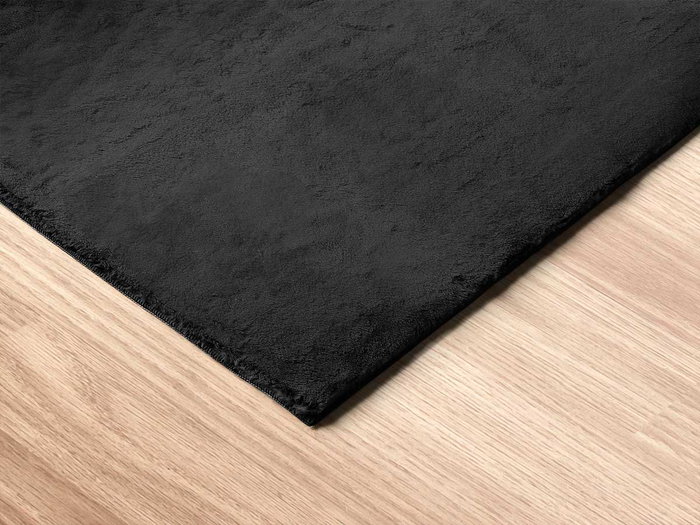 Giftdecor Tapis Soft Noir 80 x 140 cm en Feutre (Set de 9)