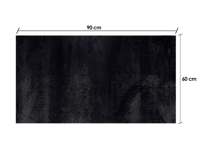Giftdecor Tapis Soft Noir 80 x 140 cm en Feutre (Set de 9)