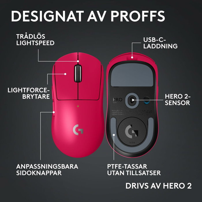 Logitech G PRO X Superlight 2c Rose
