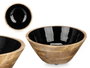 Giftdecor Bol en bois de manguier noir 24 x 24 x 10,5 cm (Set de 6)