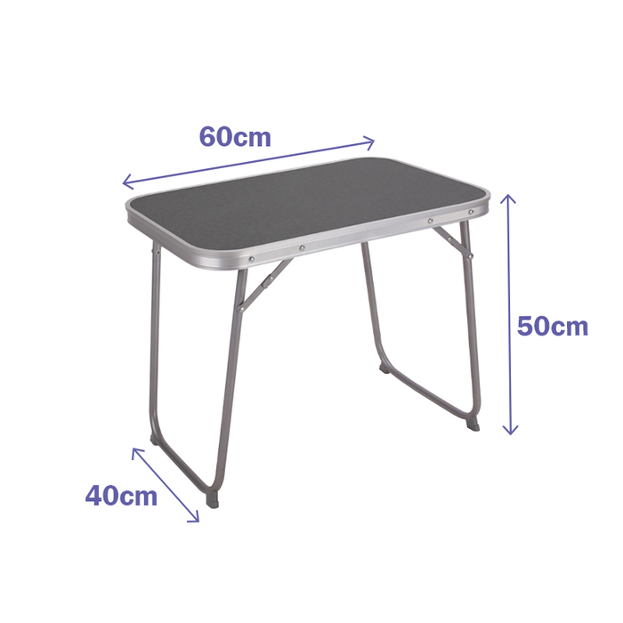 Marbueno 10016 Table Pliante Aluminium 40x60x50 cm Blanc Gris Marron Camping Plage