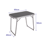 Marbueno 10016 Table Pliante Aluminium 40x60x50 cm Blanc Gris Marron Camping Plage