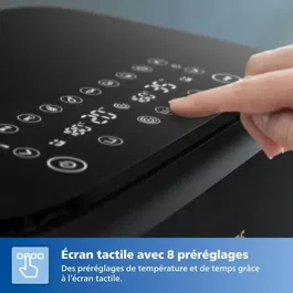 Philips NA352/04 Friteuse sans huile Airfryer Série 3000 Double Panier 9L (6L + 3L), 2750W, 8 programmes, Écran tactile, Noir/Doré