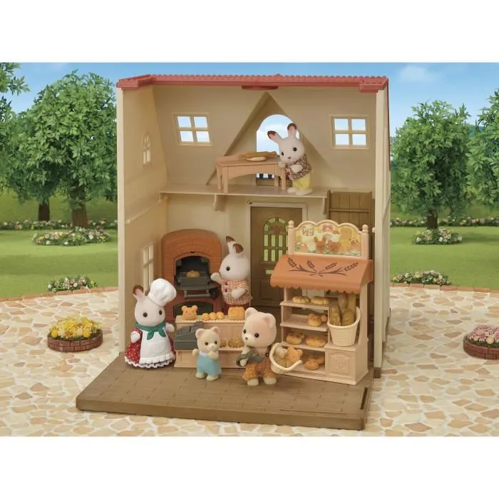 Sylvanian Families - Coffret Boulangerie pour Cosy Cottage, Jouet Enfant avec Figurine, Four et Accessoires pour Jeu de Rôle