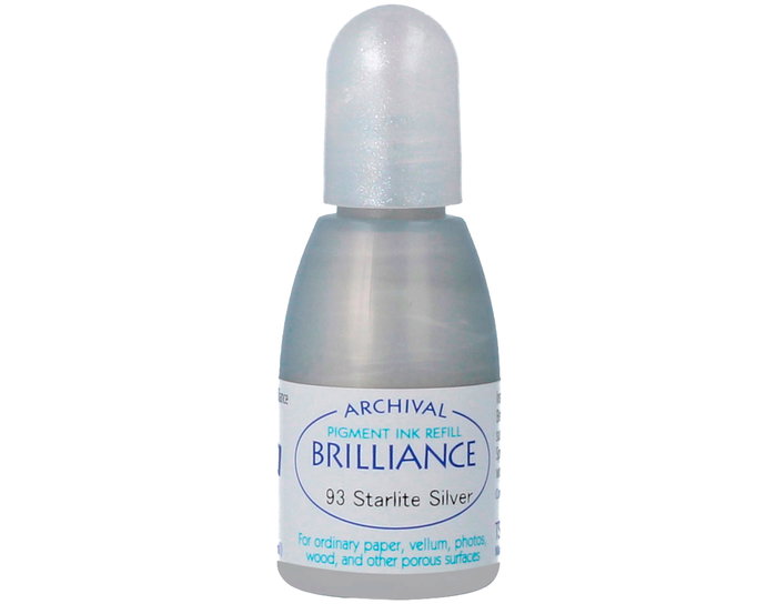 Tsukineko Encre Brilliance Argent Étoilé Nacré 20ml Tsukineko Encre Brilliance Argent Étoilé Nacré 20ml