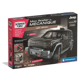 Clementoni - Jeep Recon - Kit de Construction Modèle Voiture Tout-Terrain Électronique avec Direction à Crémaillère - 200+ Pièces