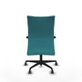 Piqueras Y Crespo Silla Albacete confidente, Turquoise, Mécanisme Sincro, Bras 1D, Roues 65mm